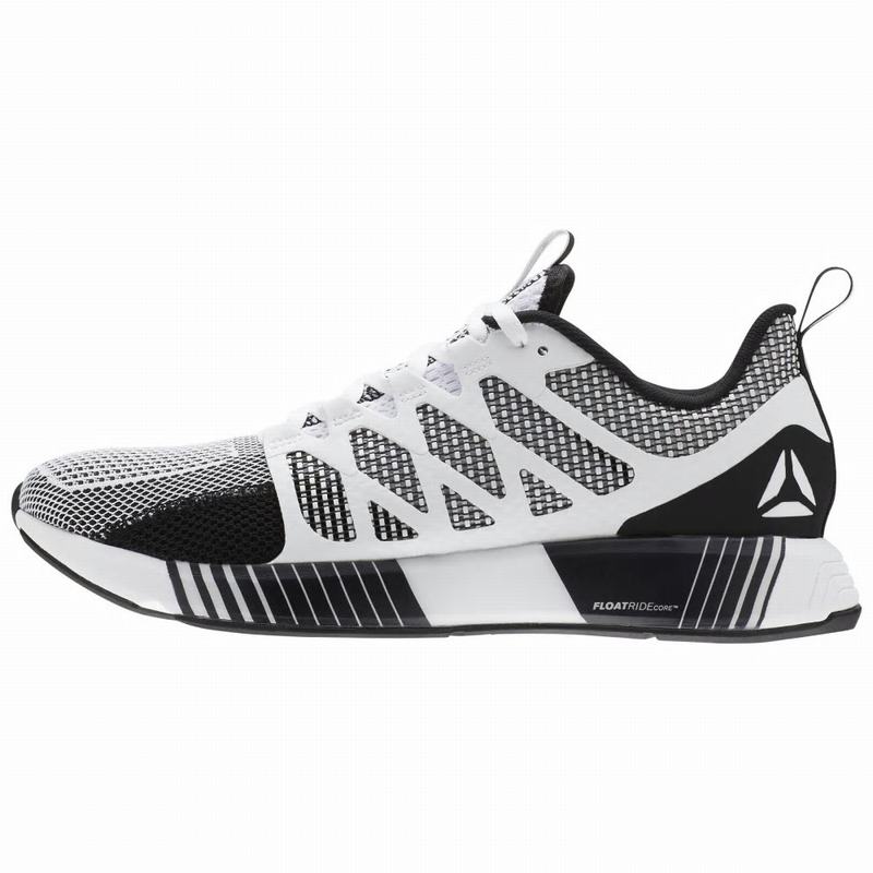 Adidasi Alergare Reebok Fusion Flexweave Cage Barbati Albi/Negrii/Gri Romania UX6719VT